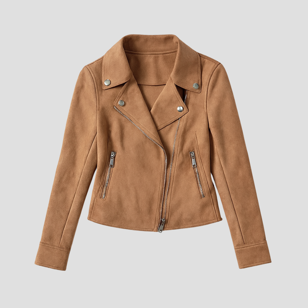 Penelope | Suede Biker Jacket